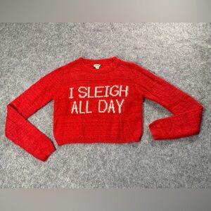 Garage Red Crew Neck Sweater